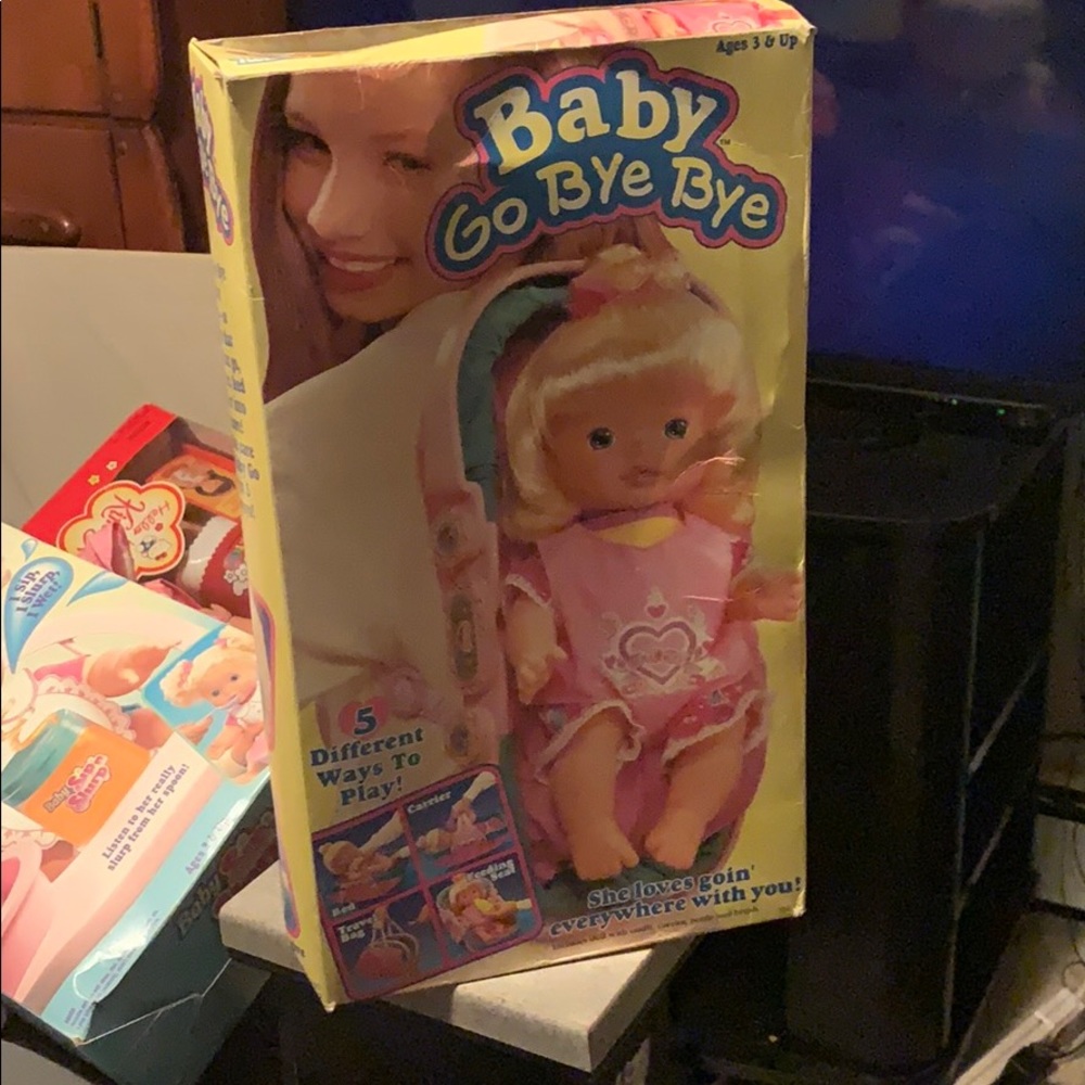 Baby go bye bye doll and back pack 1995